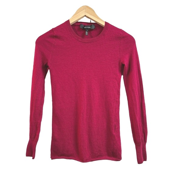 Isabel Marant Sweaters - ISABEL MARANT Red 70% Cashmere 30% Silk Crew Neck Long Sleeve Sweater 36 / US 6